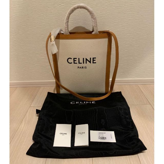 流行に  celine - CELINE バーティカル スモール キャンバストート ショルダーバッグ
