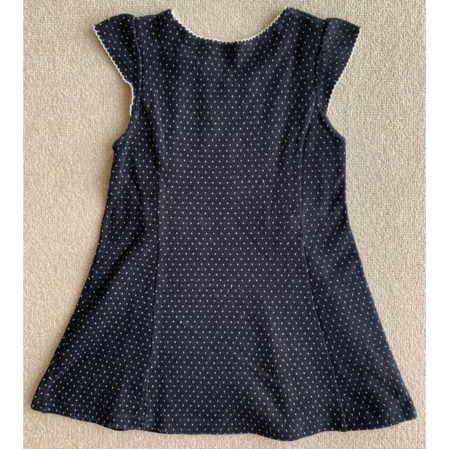 HusHush(ハッシュアッシュ)のワンピース  女の子　120  黒・白 キッズ/ベビー/マタニティのキッズ服女の子用(90cm~)(ワンピース)の商品写真