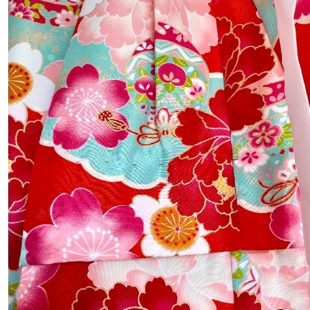七五三 3歳 着物 花柄 (草履)の通販 by ハチミツ's shop|ラクマ