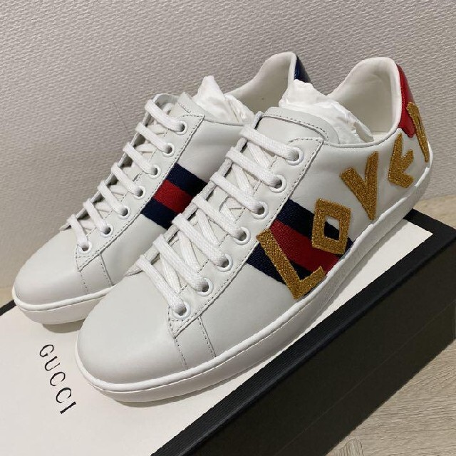 格安 Gucci - 新品未使用☆グッチ☆GUCCI☆LOVED☆刺繍☆スニーカー