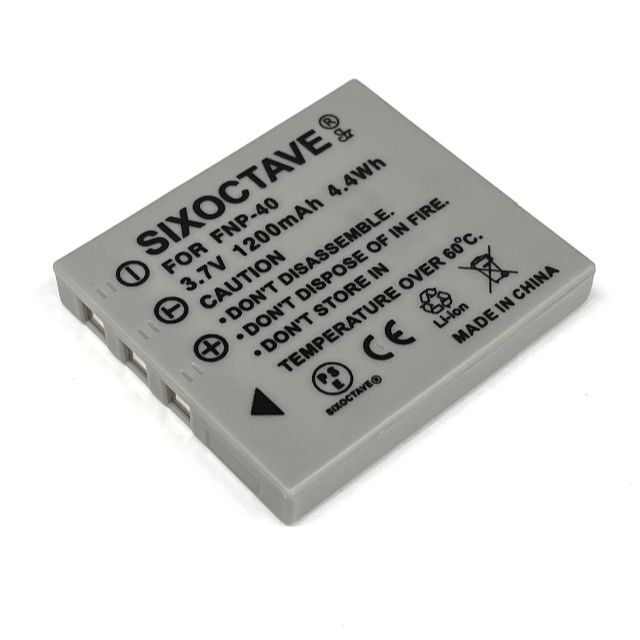 NP-40　フジ　互換バッテリー1個+互換充電器（USB充電式）1個セット スマホ/家電/カメラのカメラ(その他)の商品写真