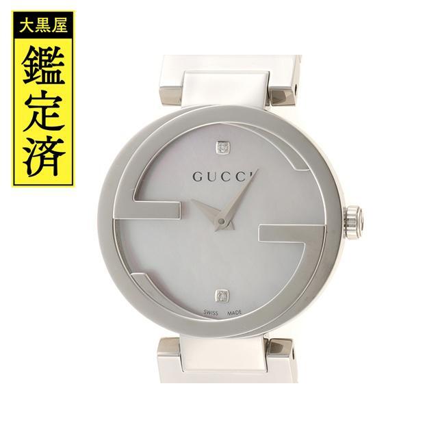 Gucci(グッチ)のグッチ　インターロッキング　133.5　シェル文字盤　2Pダイヤモンド【435】 レディースのファッション小物(腕時計)の商品写真