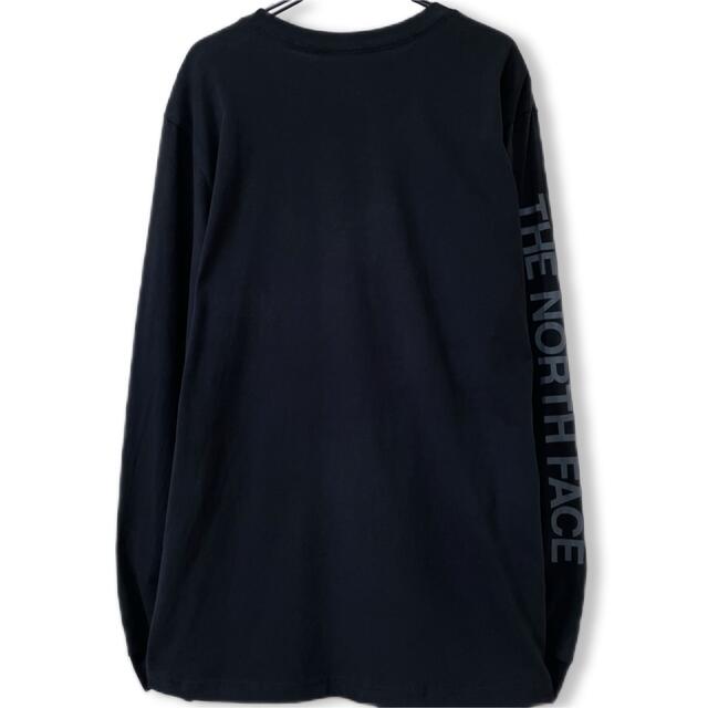 THE NORTH FACE(ザノースフェイス)の黒 & グレー☆ 新品 ノースフェイス アームロゴ ロンT 黒 XXL 3L メンズのトップス(Tシャツ/カットソー(七分/長袖))の商品写真