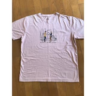 NAVY オーガニックコットン ラフ刺繍クルー半袖Tシャツ メンズ(Tシャツ/カットソー(半袖/袖なし))