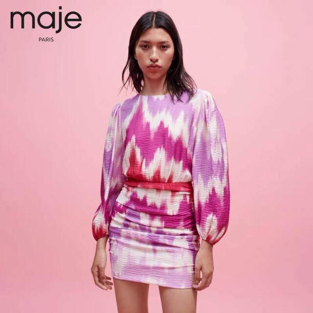 ❤️人気新作 新品 maje ピンクひざ丈ワンピース