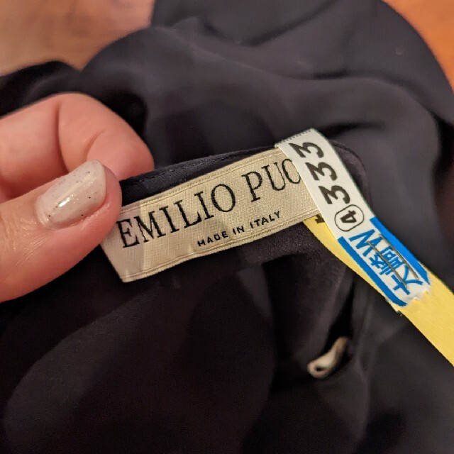 【美品】EMILIO PUCCI フリルワンピース ピンク フレンチスリーブ