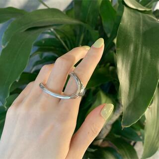 イアパピヨネ(ear PAPILLONNER)のDouble Finger Ring / silver / #100(リング(指輪))