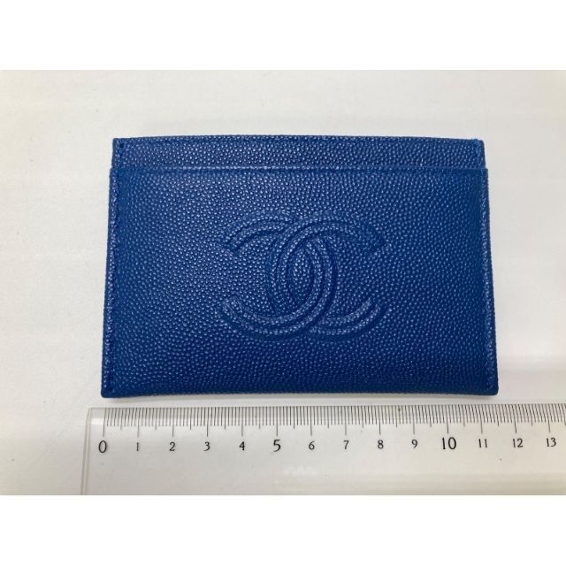 2022年激安 CHANEL - 色:BLUE キャビアスキン A48655 カードケース