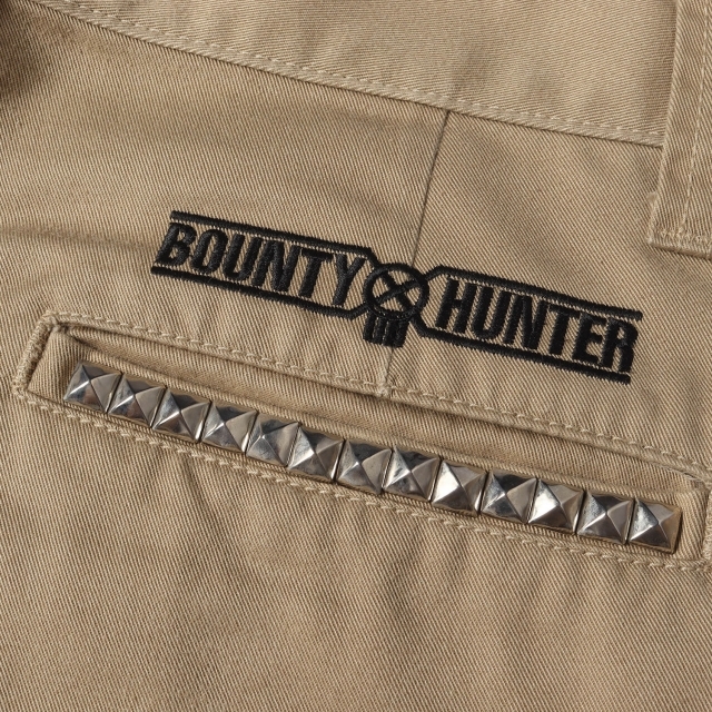 BOUNTY HUNTER(バウンティハンター)のBOUNTY HUNTER バウンティーハンター パンツ スタッズ付き T/Cツイル ワーク チノパンツ ベージュ 32 ボトムス ズボン 【メンズ】【中古】 メンズのパンツ(チノパン)の商品写真