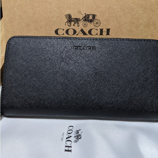 COACH(コーチ)のCOACH  長財布　ラウンドファスナー　黒 メンズのファッション小物(長財布)の商品写真