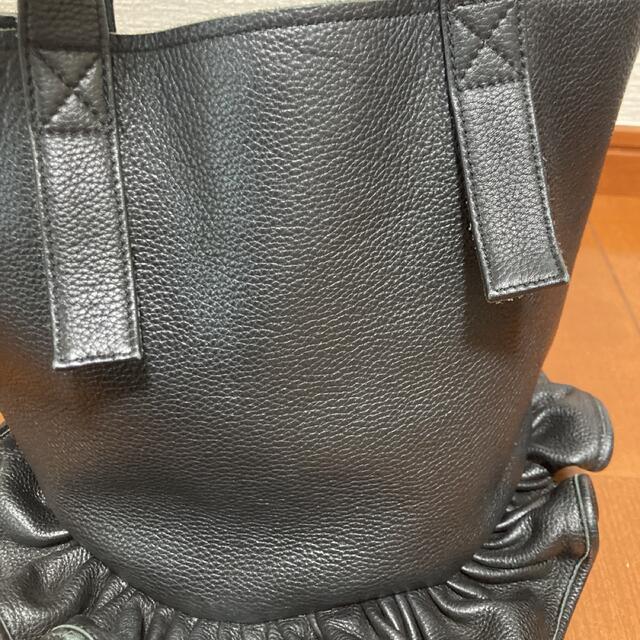 LUDLOW ラドロー バイカラーフリルハンドル 帆布 キャンバス トートバッグ