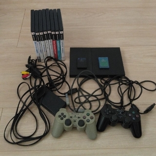 プレイステーション2(PlayStation2)のプレステ2　本体＆ソフト8本セット(家庭用ゲーム機本体)