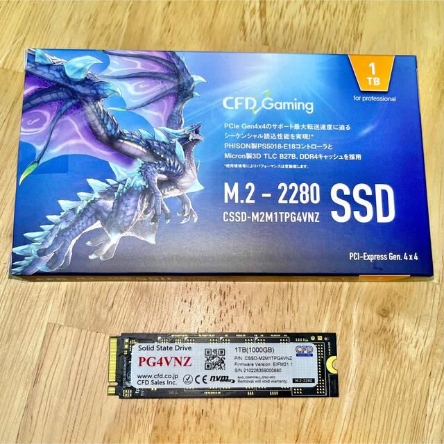 CFD M.2 SSD 1 TB CSSD-M2M1TPG4VNZ PS5使用可