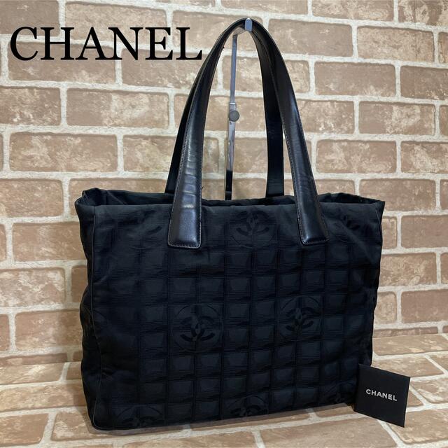 レザーCHANEL シャネル　トートバッグ　トラベルライン　ブラック　人気