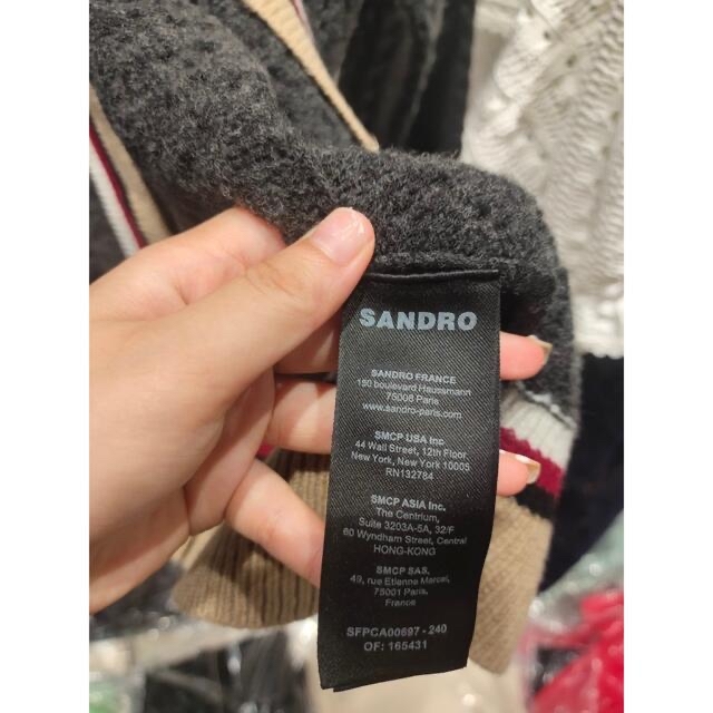 ❤️Sandro 22 新作新品　グレー　ニットカーディガン　セーター　　上品 8