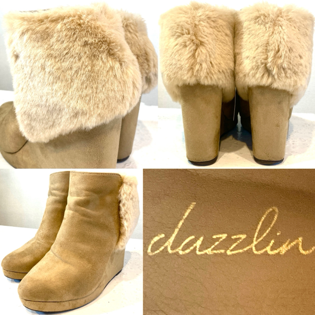 dazzlin(ダズリン)のdazzlin★ブーティー★起毛★ファー★厚底★ダズリン★定価1万円★ベージュ レディースの靴/シューズ(ブーツ)の商品写真