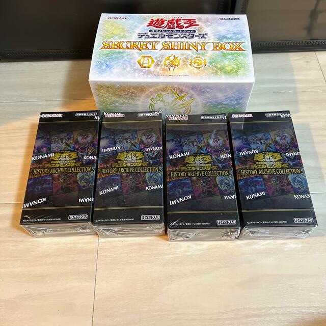 遊戯王(ユウギオウ)の遊戯王OCG ヒストリーアーカイブコレクション 4box シャイニーbox エンタメ/ホビーのトレーディングカード(Box/デッキ/パック)の商品写真