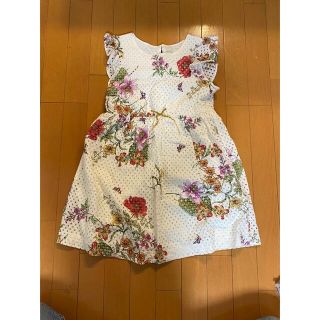 ザラキッズ(ZARA KIDS)のZARA キッズ　花柄チュニックワンピース152cm 11/12 試着のみ美品(ワンピース)