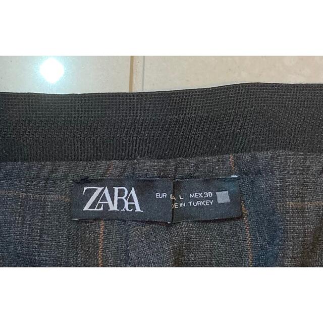 ZARA(ザラ)の【美品】ZARA ザラ メンズ スラックス パンツ L グレンチェック グレー メンズのパンツ(スラックス)の商品写真