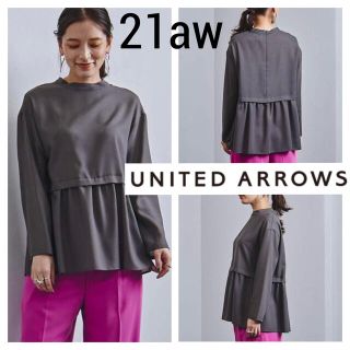 ユナイテッドアローズ(UNITED ARROWS)の21aw 美品■UNITED ARROWS■ペプラム ハイネック ブラウス(シャツ/ブラウス(長袖/七分))