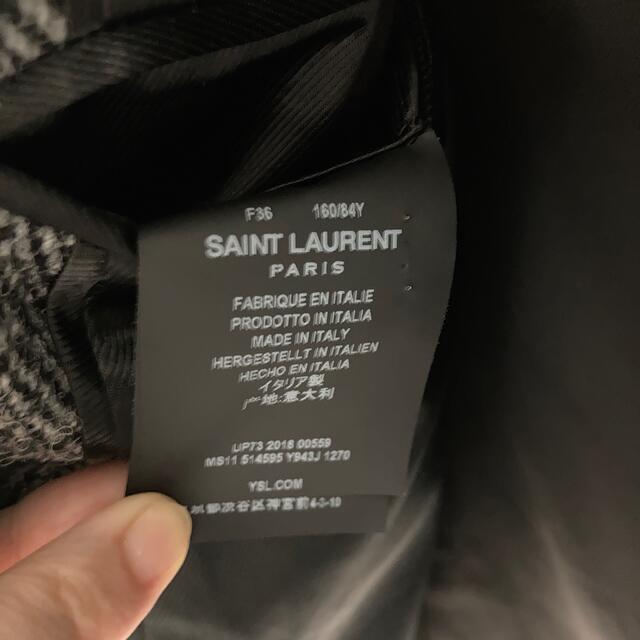 Saint Laurent(サンローラン)の新品未使用　サンローラン　ツイードコート レディースのジャケット/アウター(チェスターコート)の商品写真