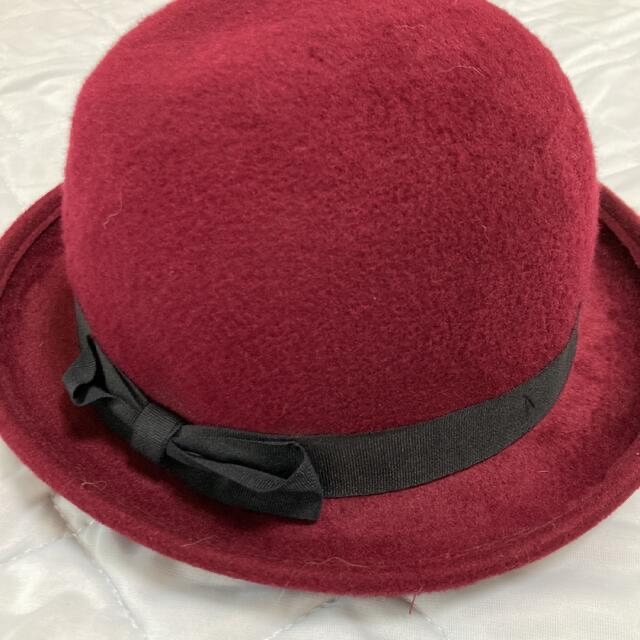BROWNY(ブラウニー)の【たけのこ様専用】ハット 帽子　ボルドー レディースの帽子(ハット)の商品写真