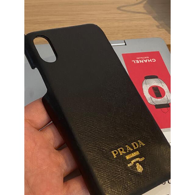 PRADA(プラダ)のPRADA iPhoneXケースブラック ハンドメイドのスマホケース/アクセサリー(スマホケース)の商品写真