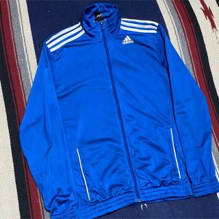 ゆるだぼ　白×紫　adidas トラックジャケット　ジャージ