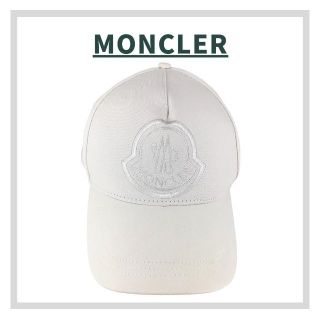 モンクレール(MONCLER)のMONCLER モンクレール 刺繍　ロゴ ベースボールキャップ ホワイト(キャップ)