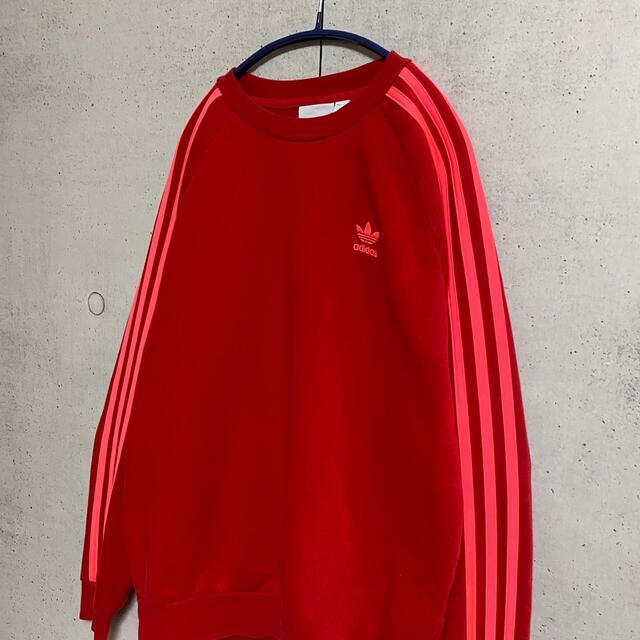 adidas(アディダス)の【ゆーたん様専用】アディダススリーストライプ　スウェット　裏起毛　古着　Sサイズ メンズのトップス(スウェット)の商品写真