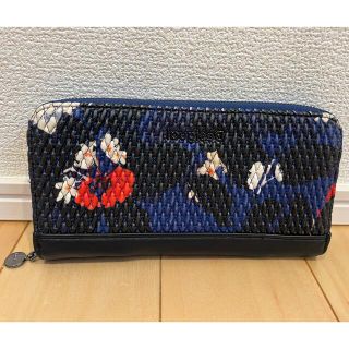 デシグアル(DESIGUAL)のデシグアル　長財布　青　お花(財布)