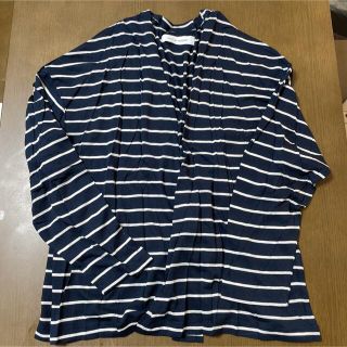 アズールバイマウジー(AZUL by moussy)の【新品】アズールバイマウジー ボーダー カーディガン(カーディガン)