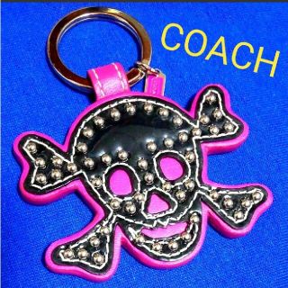 コーチ(COACH)のCOACH スカルモチーフ レザーチャーム・キーホルダー、未使用(キーホルダー)