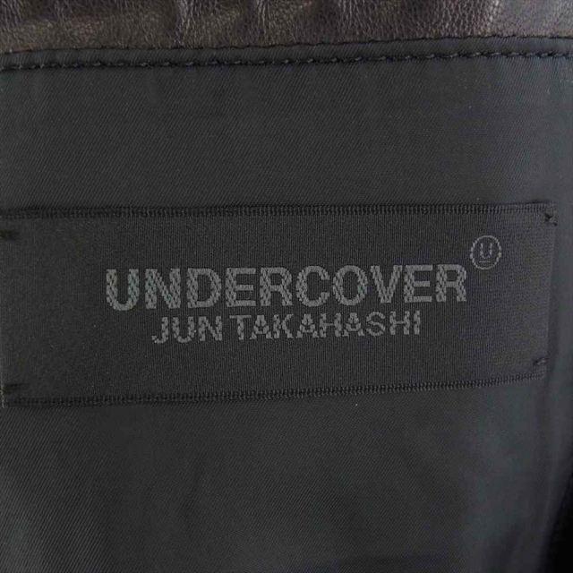 UNDERCOVER アンダーカバー レザージャケット 20SS UCY4205-3 Future is the Past シープレザーブルゾンライダース ジャケット ブラック系 3 3