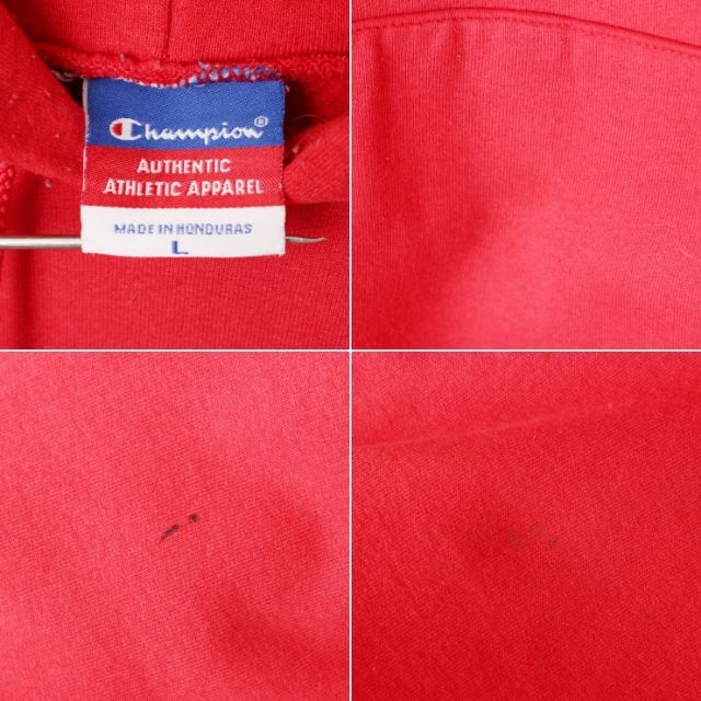 Champion(チャンピオン)のUSA champion プリント スウェットパーカー レッド L aw83 メンズのトップス(パーカー)の商品写真