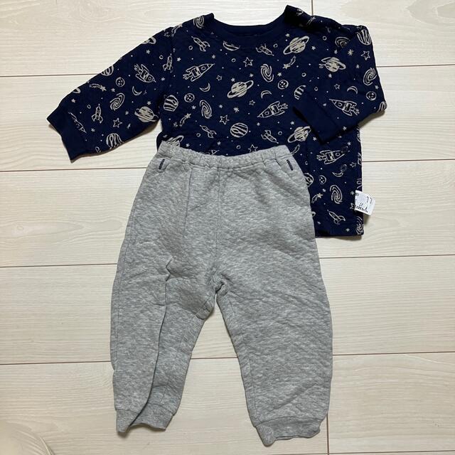 UNIQLO(ユニクロ)のユニクロ　キルトパジャマ90 キッズ/ベビー/マタニティのキッズ服男の子用(90cm~)(パジャマ)の商品写真