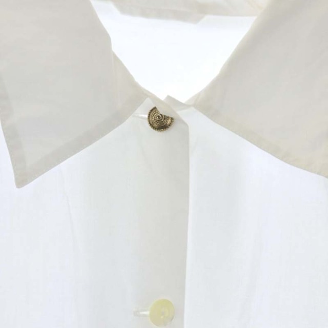 Spick & Span(スピックアンドスパン)のスピック&スパン 22SS タイプライターワッシャービッグシャツ 半袖 白 レディースのトップス(シャツ/ブラウス(半袖/袖なし))の商品写真