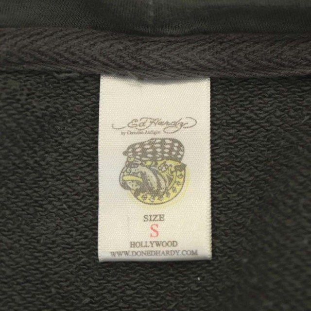 Ed Hardy(エドハーディー)のエドハーディー Ed Hardy パーカー スウェット ジップアップ S グレー レディースのトップス(パーカー)の商品写真