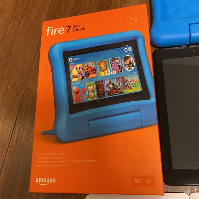 Amazon Fire 7 Kids tablet 16GB blue スマホ/家電/カメラのPC/タブレット(タブレット)の商品写真