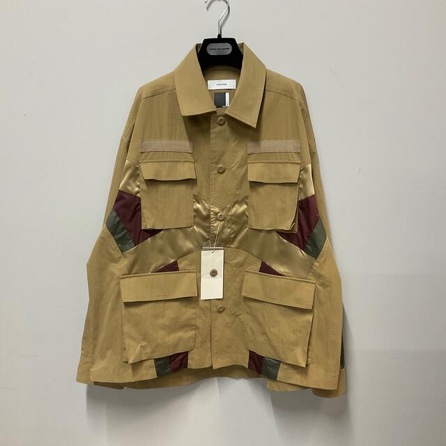 FACETASM NYLON PATCHWORK ARMY SHIRT