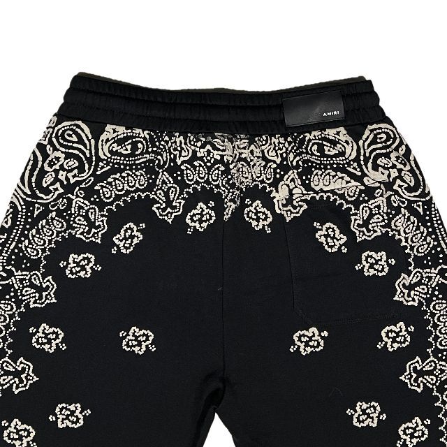 AMIRI アミリ バンダナ柄 ブリーチ スウェットパンツ ブラック M
