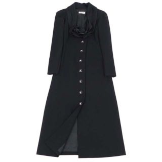 サンローラン(Saint Laurent)のイヴサンローラン ドレス ワンピース コサージュ レディース 長袖 34(ひざ丈ワンピース)