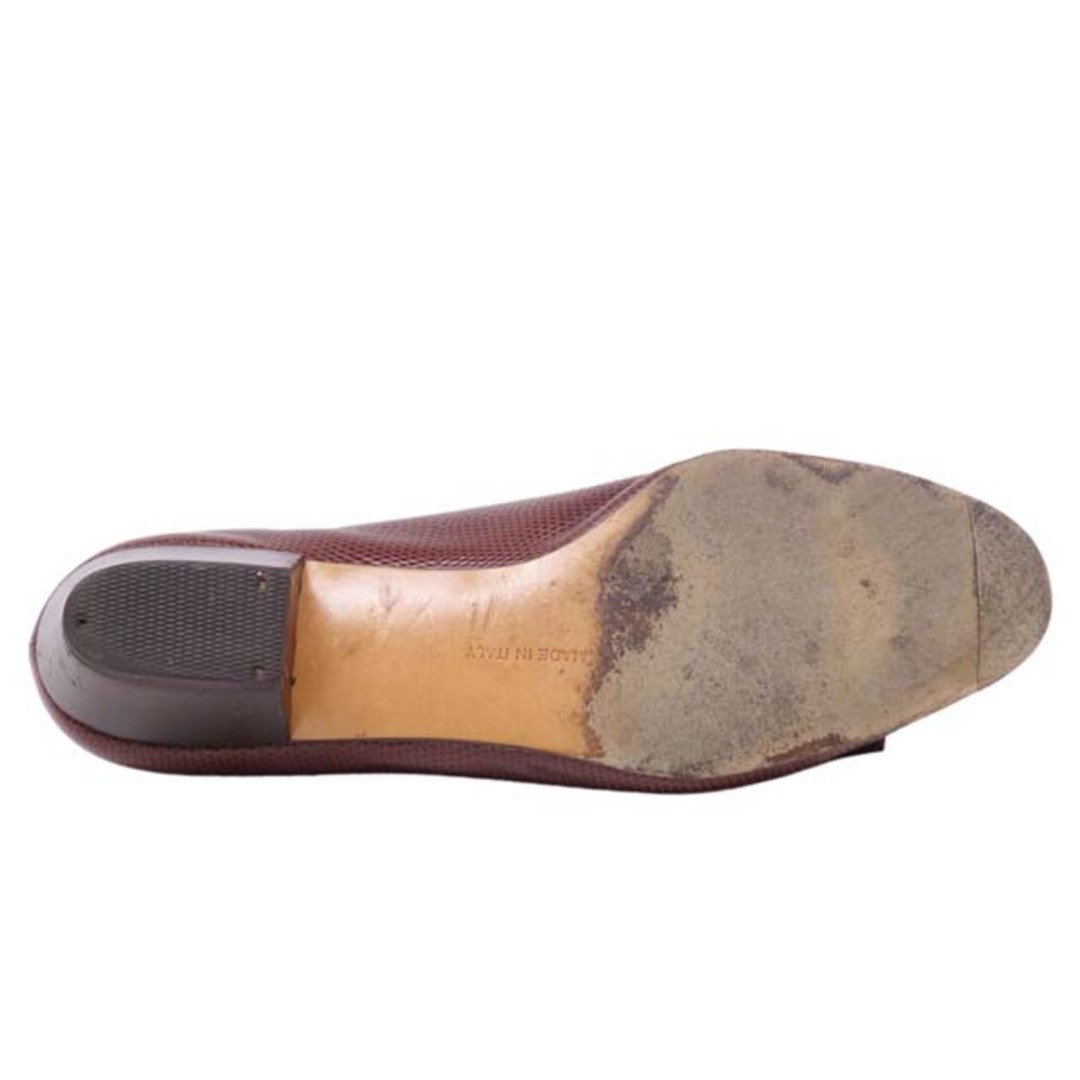 Salvatore Ferragamo(サルヴァトーレフェラガモ)のサルヴァトーレ フェラガモ パンプス ヴァラリボン レザー 5.5C ブラウン レディースの靴/シューズ(ハイヒール/パンプス)の商品写真