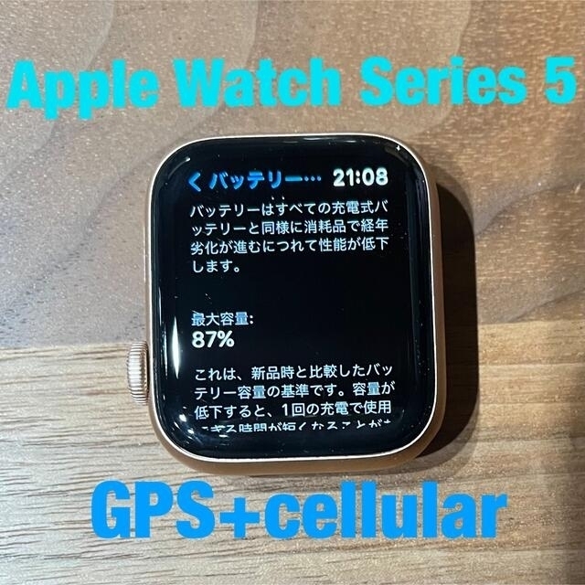 本体新品AppleWatch SERIES5 ステンレス44mmGPS+セルラー