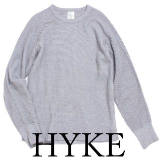 ハイク(HYKE)のHYKE  サーマル クルーネックトップス グレー ハイク カットソー(カットソー(長袖/七分))