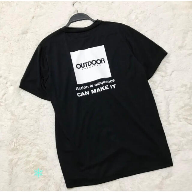 OUTDOOR(アウトドア)の【新品 未使用】タグ付き outdoor tシャツ ブラック 黒 通気性 半袖 メンズのトップス(Tシャツ/カットソー(半袖/袖なし))の商品写真