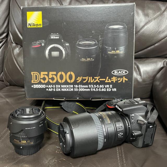 超美品 ニコン Niion D5500 ダブルズームキット ブラック