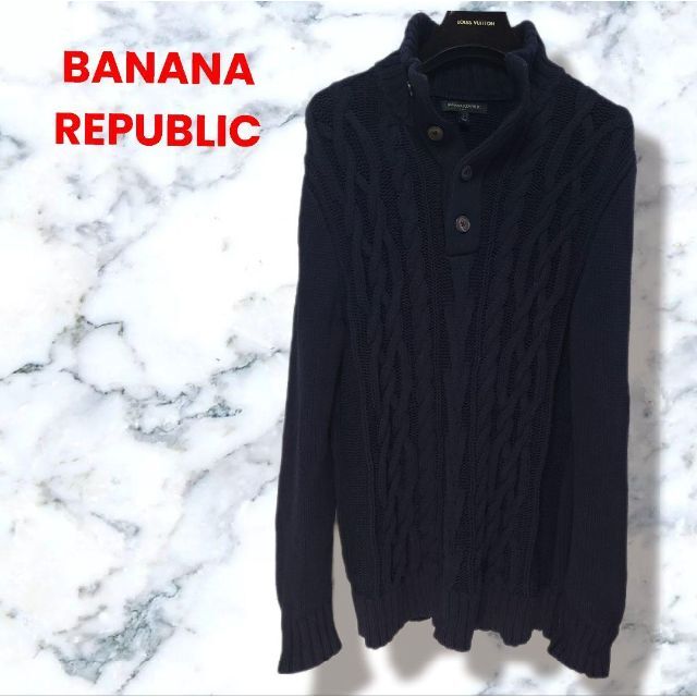 BANANA REPUBLIC Ｌ セーター バナナ・リパブリック ネイビー