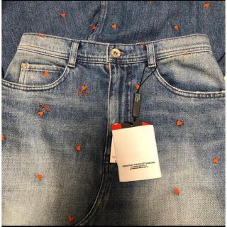 DOUBLE STANDARD CLOTHING - ハート刺繍Aラインデニムスカートの通販