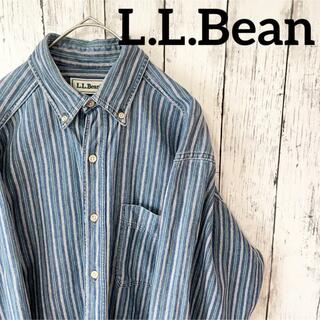 L.L.Bean - L.L.Bean エルエルビーン USA BDシャツ 厚手 ストライプ柄 長袖